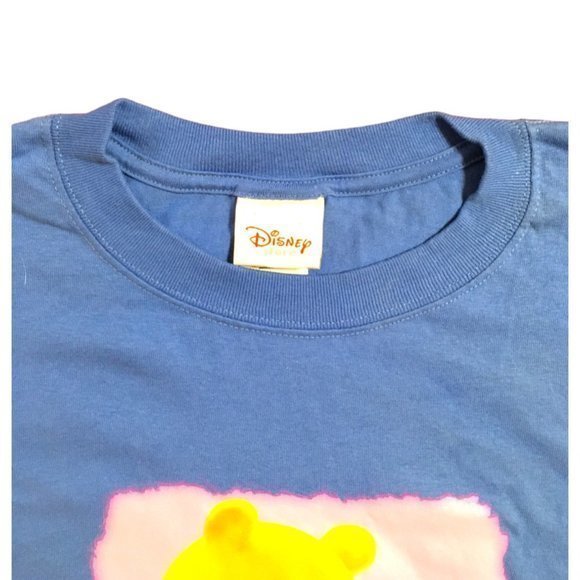 Vtg Disney Winnie the Pooh Mens Blue T-Shirt Find a Little Magic Everyday USA 2X - Picture 2 of 5